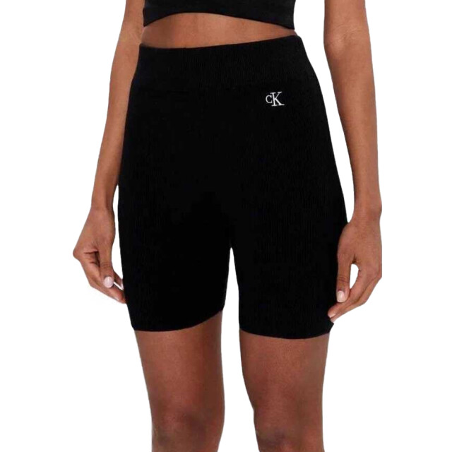 Calvin Klein Dames geborduurd logo slim shorts UTNA911_black large