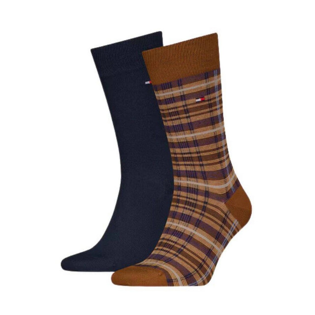 Tommy Hilfiger Sokken met patroon voor heren (set van 2) UTNA1115_navybrown large