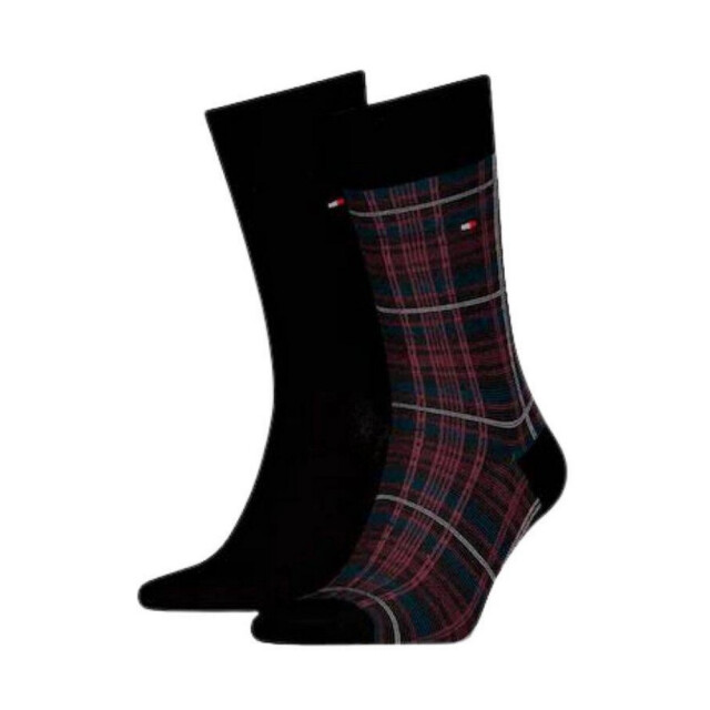 Tommy Hilfiger Sokken met patroon voor heren (set van 2) UTNA1115_blackred large