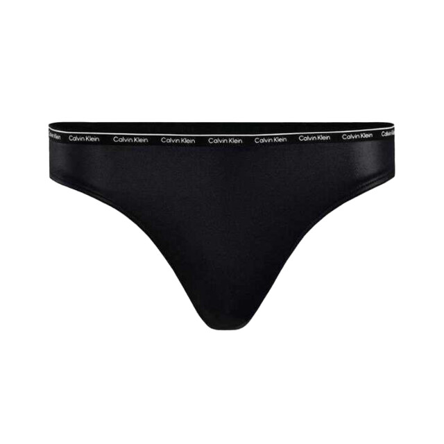 Calvin Klein Dames effen bikinibroekje met taillebandprint UTNA470_black large
