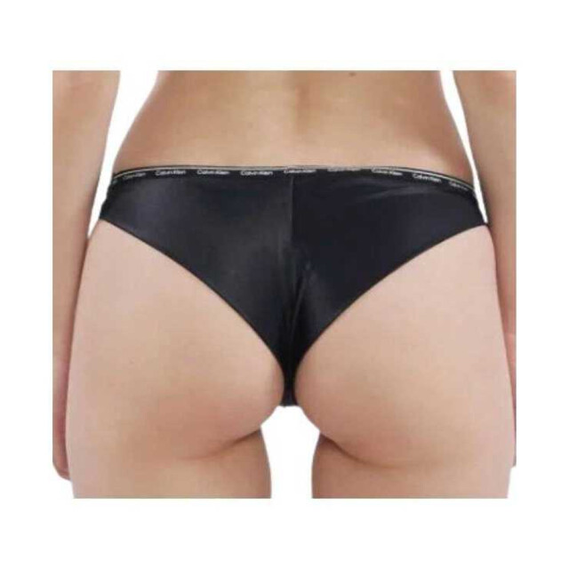 Calvin Klein Dames effen bikinibroekje met taillebandprint UTNA470_black large