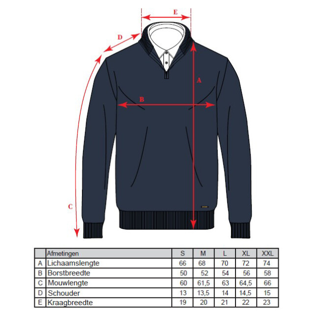 Cappuccino Italia Mock zip pullover cap-zipmock-nvy-XXL large