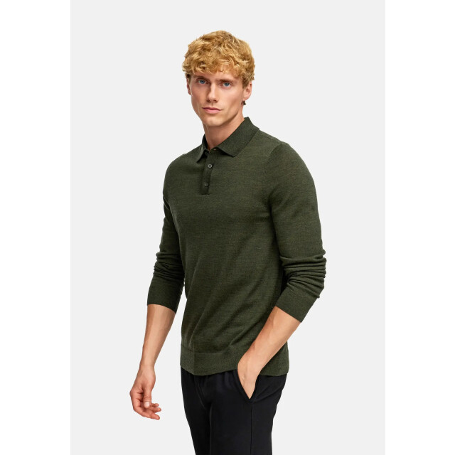 Kronstadt Ks35012 ksjohannes merino polo knit 609 army mix KS35012 large