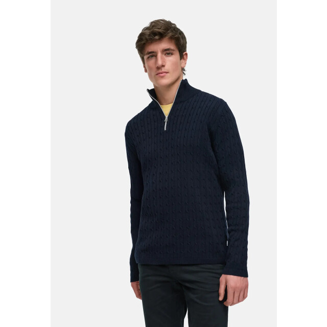 Kronstadt Po28889 cable half zip knit ks35029bs sky captain PO28889 large