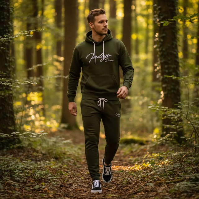 Indigo Denim Denim joggingpak heren kaki ID060-1 large