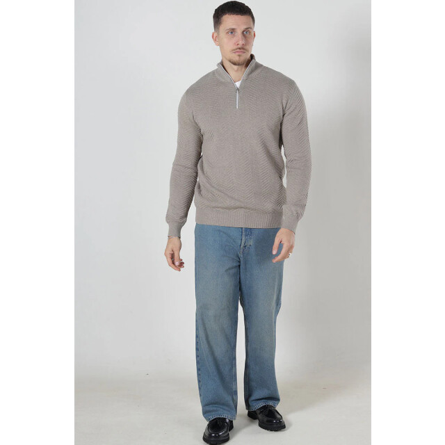 Kronstadt Ks2790 kscarlo half zip knit sand mix KS2790 large