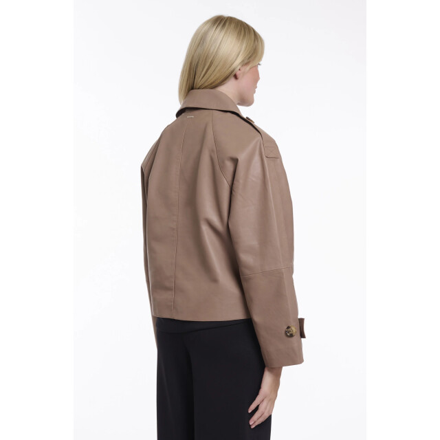 Rino & Pelle Lotte.3502511 rino en pelle double breasted leather jacket brew Lotte.3502511 Brew large