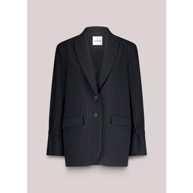Summum 1s1263-12258 495 blazer boyfriend pinstripe midnight blue 1s1263-12258 495 large
