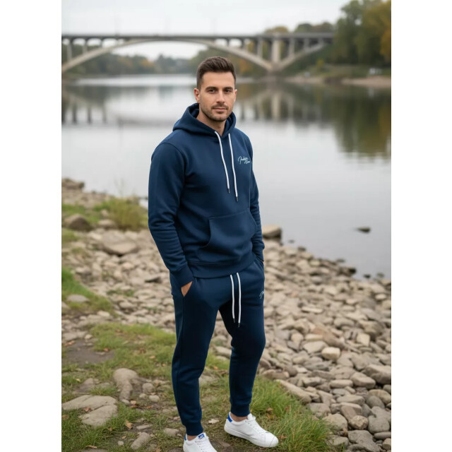 Indigo Denim Denim joggingpak heren navy pagent ID051 large