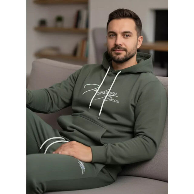 Indigo Denim Denim joggingpak heren donker ID054 large