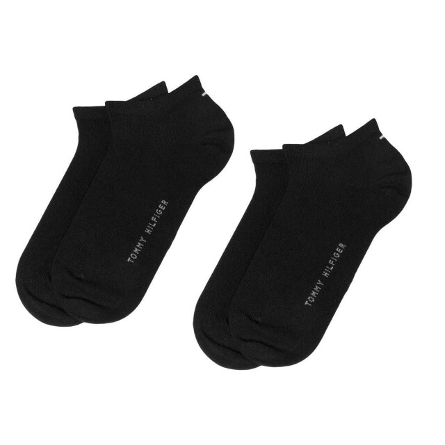 Tommy Hilfiger Effen enkelsokken heren (set van 2) UTNA616_black large