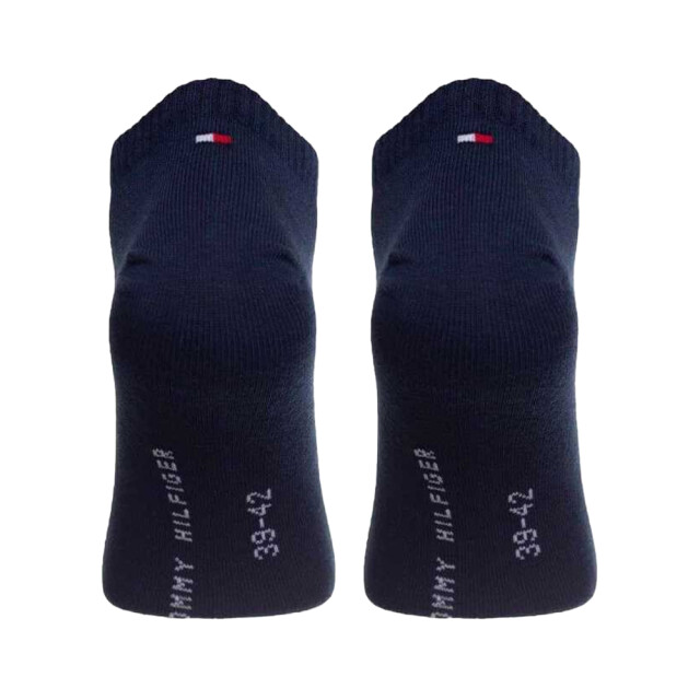 Tommy Hilfiger Heren contrast gestreepte enkelsokken (set van 2) UTNA716_navy large