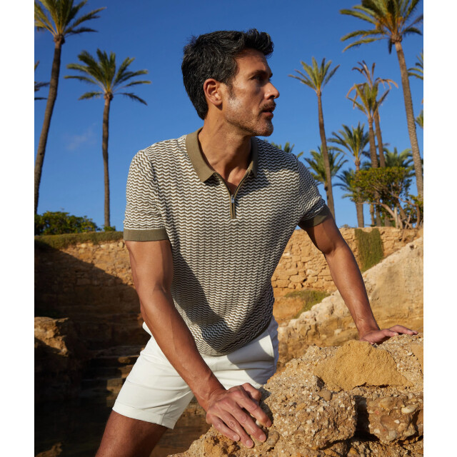 Blue Industry Gebreide polo met ritssluiting | KBIS25-M21 large