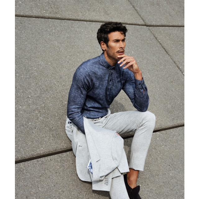 Blue Industry Casual polokraag overhemd | 2802.31-NAVY large