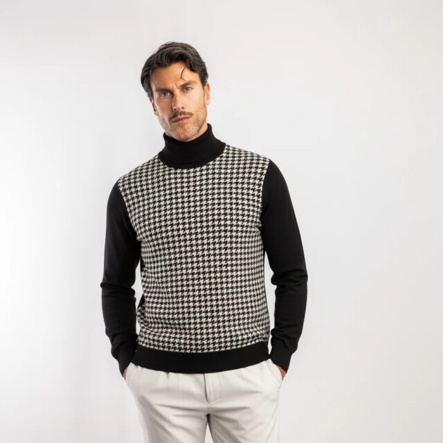 Blue Industry Koltrui met pied de poule motief | KBIW22-M25 large