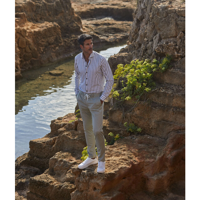 Blue Industry Het gestreepte overhemd | 5100.22-AVOCADO large