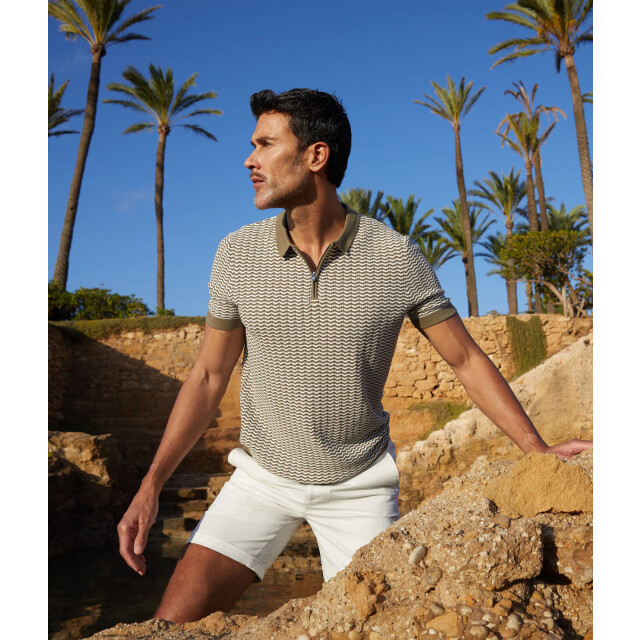 Blue Industry Gebreide polo met ritssluiting | KBIS25-M21 large