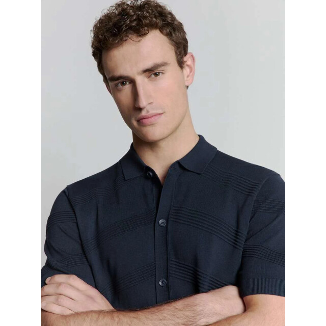 No Excess Pullover short sleeve full button p deep blue 27210271-096 large