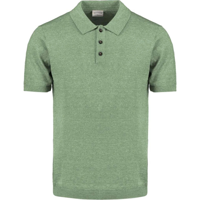 No Excess Pullover short sleeve polo melange green 27230365-050 large