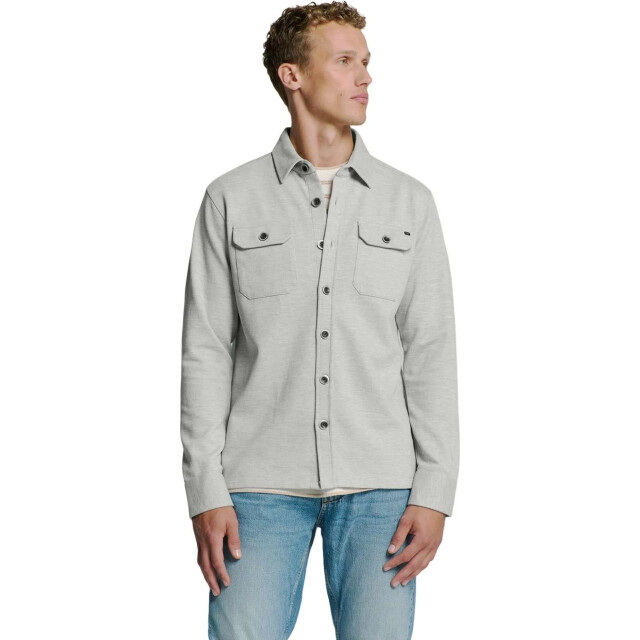 No Excess Overshirt button closure sweat grey melange 27580103-102 large