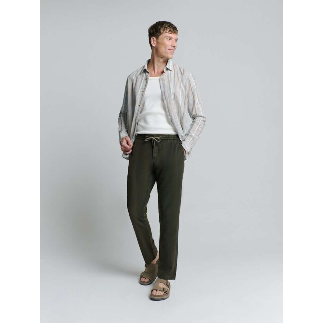 No Excess Pants with linen garment dyed motorblack 277140311-025 large