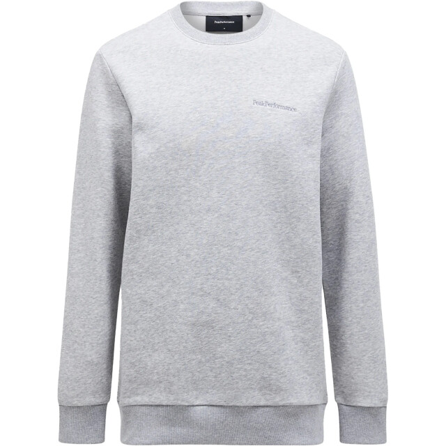 Peak Performance M original small logo crew med grey melan G79590060 large