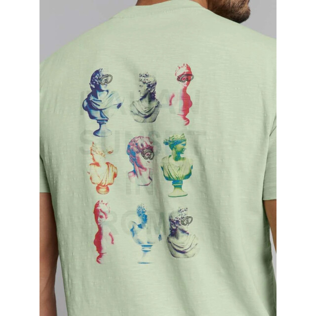 No Excess T-shirt crewneck slub placed prints mint 27350309-058 large