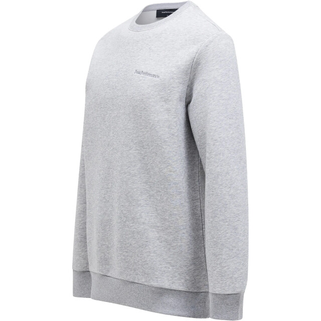 Peak Performance M original small logo crew med grey melan G79590060 large