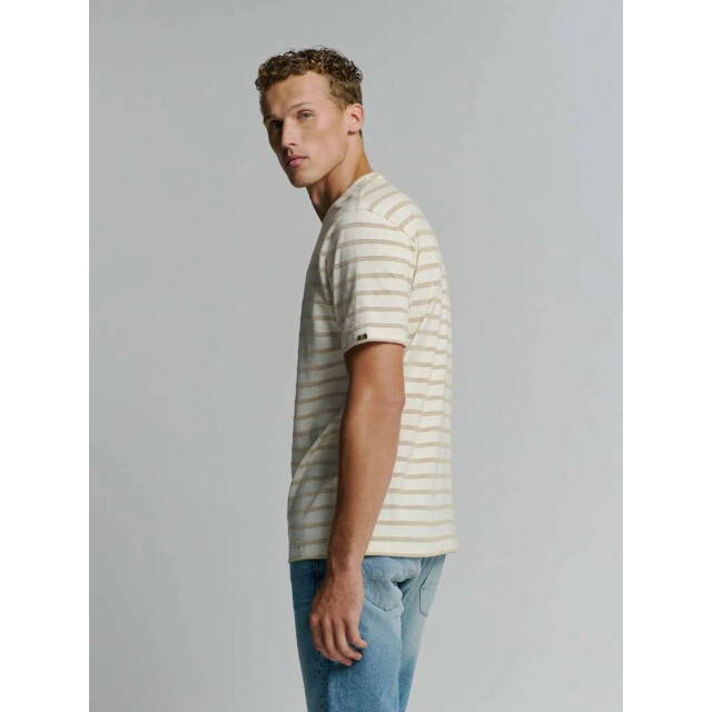 No Excess T-shirt crewneck jacquard stripes offwhite 27350304-011 large