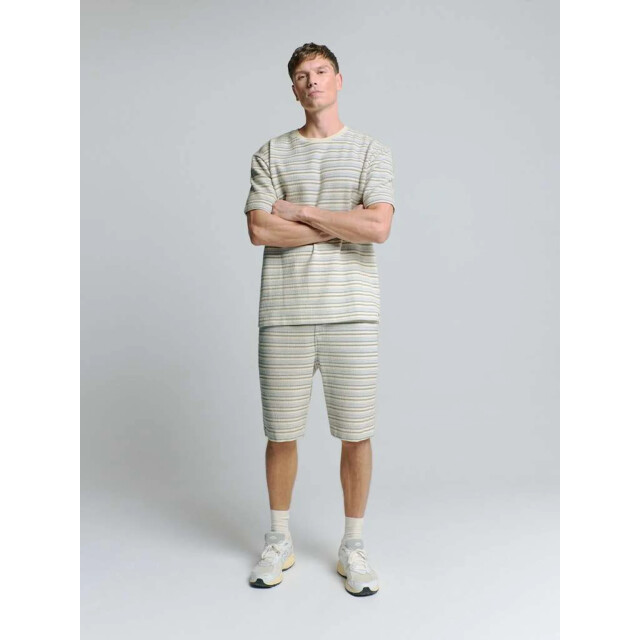 No Excess T-shirt crewneck multi coloured jac deep blue 27360378-096 large