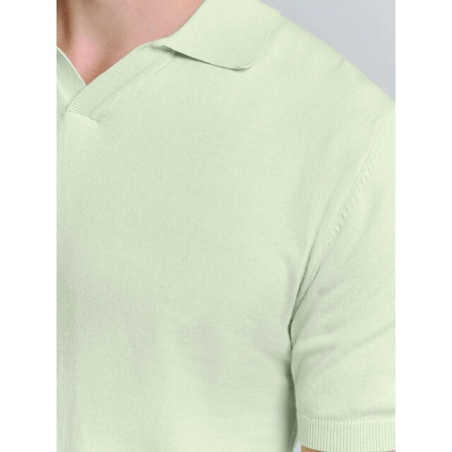 No Excess Pullover short sleeve polo v solid mint 27230353SN-058 large
