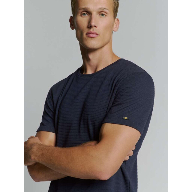 No Excess T-shirt crewneck solid relief jacqu deep blue 27350307-096 large