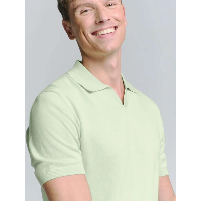 No Excess Pullover short sleeve polo v solid mint 27230353SN-058 large