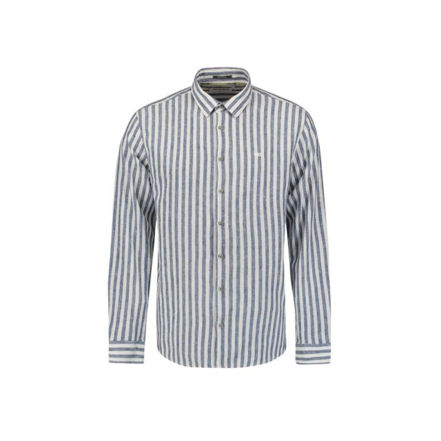 No Excess Shirt verical big stripes with line indigo blue 27470224SN-136 large