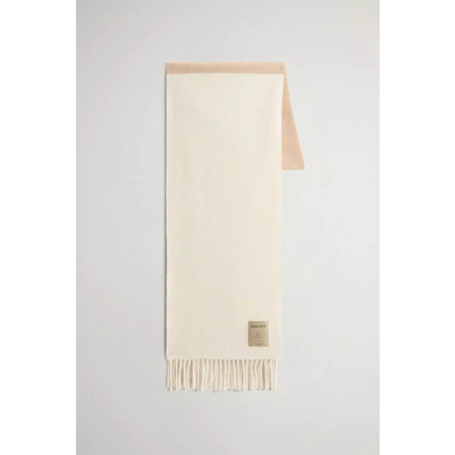 Woolrich Women scarf color block wool oxford tan 159157190 large