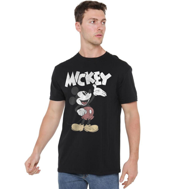 Disney Heren mickey & friends washout t-shirt UTTV5254_black large