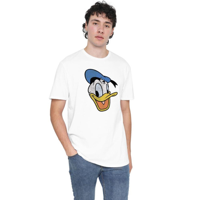 Disney Heren donald duck vintage gezicht t-shirt UTTV5250_white large