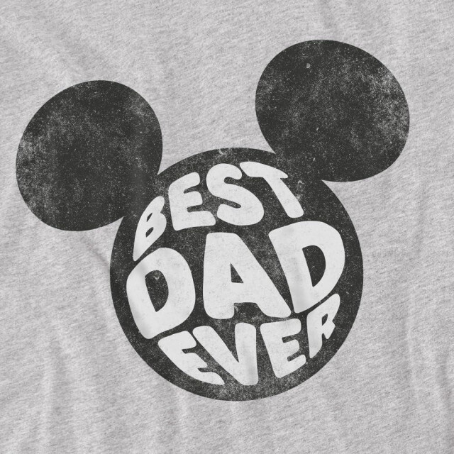 Disney Heren best dad ever mickey mouse t-shirt UTTV5049_sportheather large