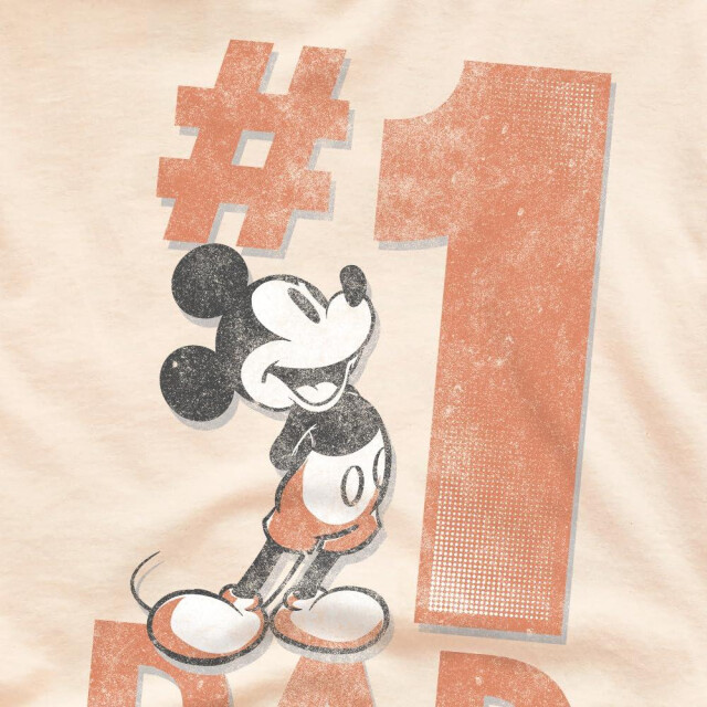 Disney Heren nummer 1 papa mickey mouse t-shirt UTTV5050_natural large