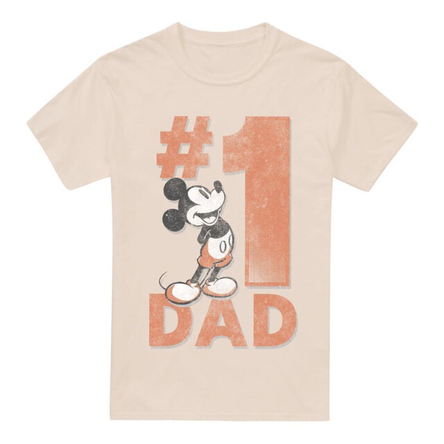Disney Heren nummer 1 papa mickey mouse t-shirt UTTV5050_natural large