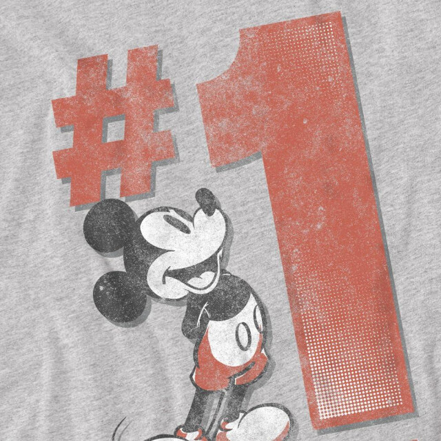 Disney Heren nummer 1 opa mickey mouse t-shirt UTTV5051_sportheather large