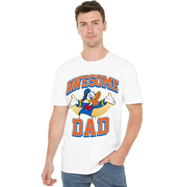 Disney Heren awesome dad donald duck t-shirt UTTV4976_white large