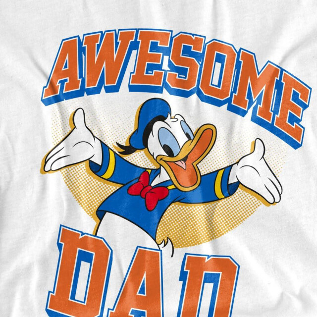 Disney Heren awesome dad donald duck t-shirt UTTV4976_white large