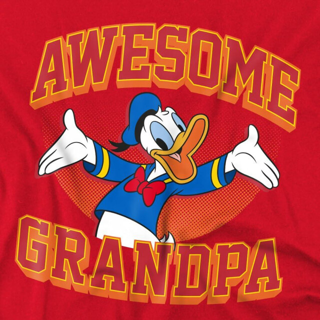 Disney Heren awesome opa donald duck t-shirt UTTV4977_red large