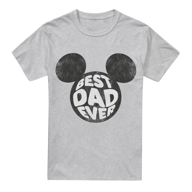 Disney Heren best dad ever mickey mouse t-shirt UTTV5049_sportheather large