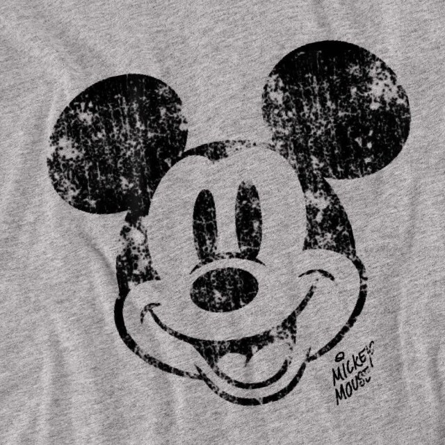 Disney Heren mickey mouse distressed gezicht t-shirt UTTV5257_sportheather large