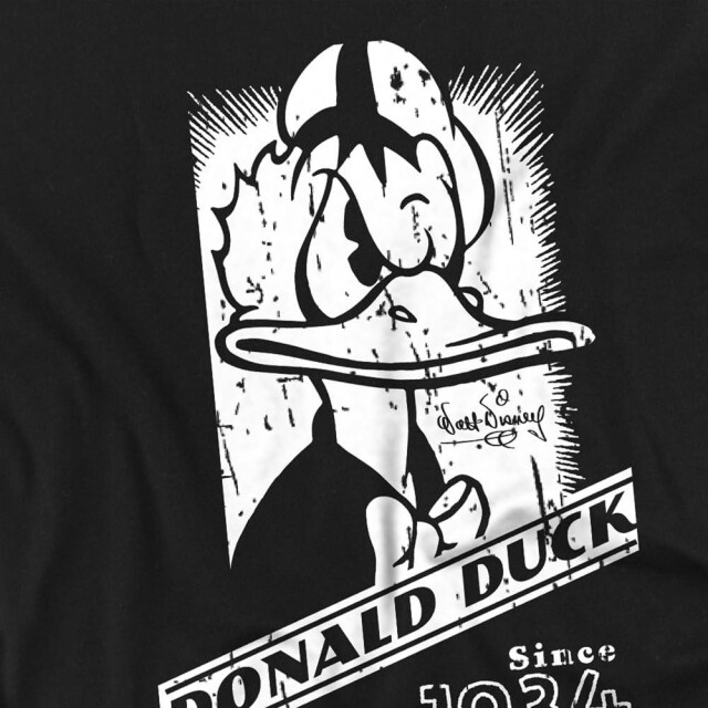 Disney Heren donald duck mono portret t-shirt UTTV5251_black large