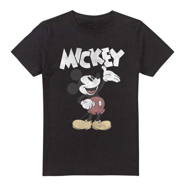 Disney Heren mickey & friends washout t-shirt UTTV5254_black large