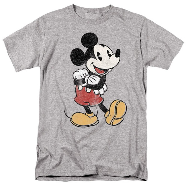 Disney Heren mickey mouse classic pose t-shirt UTTV5256_sportheather large