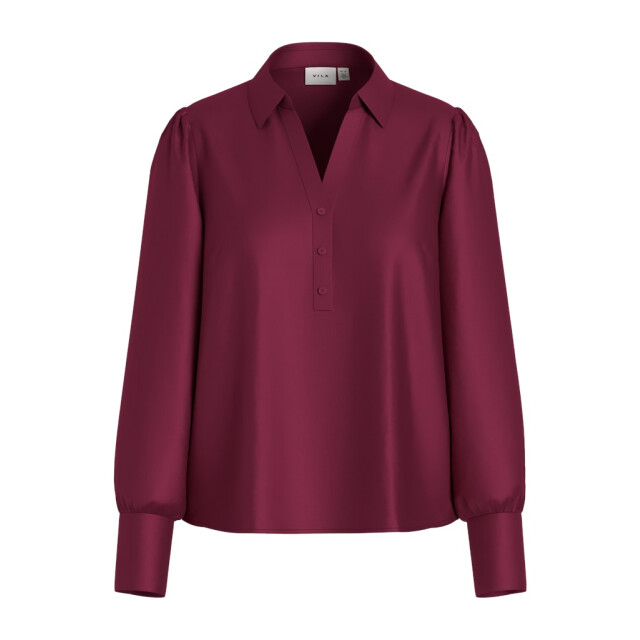 Vila Vienna ravenna ls v-neck top fuchsia 4389.56.0006 large